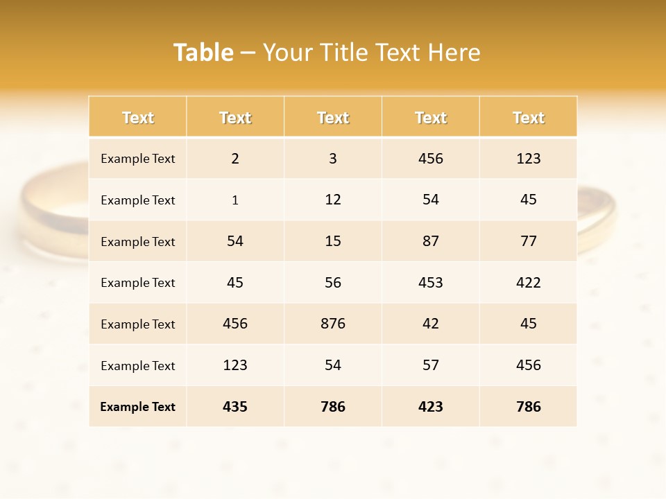 Marry Background Gold PowerPoint Template