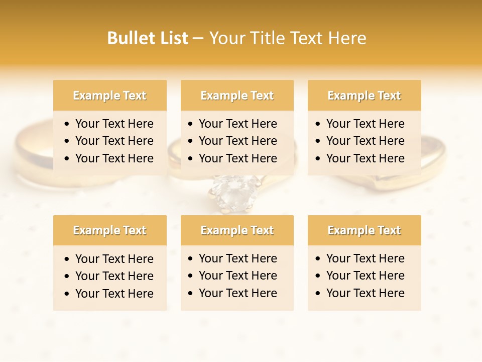Marry Background Gold PowerPoint Template