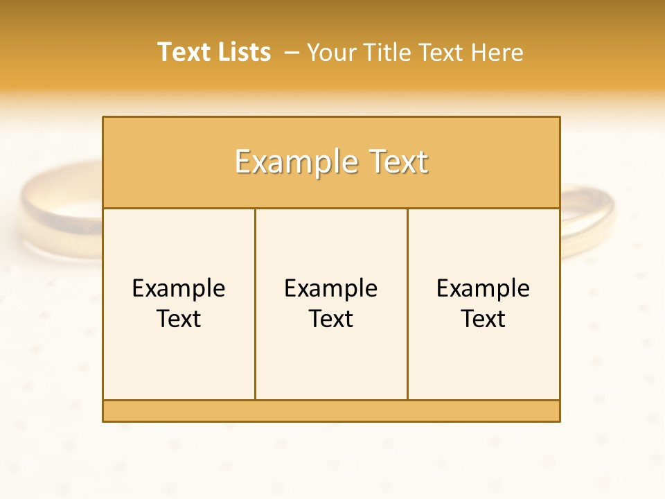 Marry Background Gold PowerPoint Template
