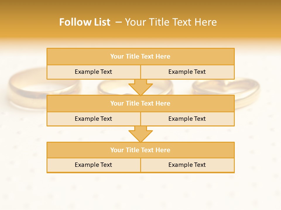 Marry Background Gold PowerPoint Template
