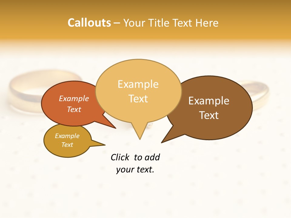 Marry Background Gold PowerPoint Template