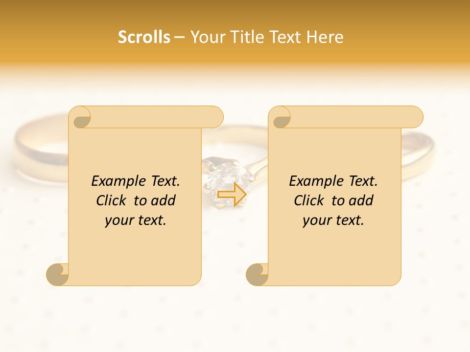 Marry Background Gold PowerPoint Template