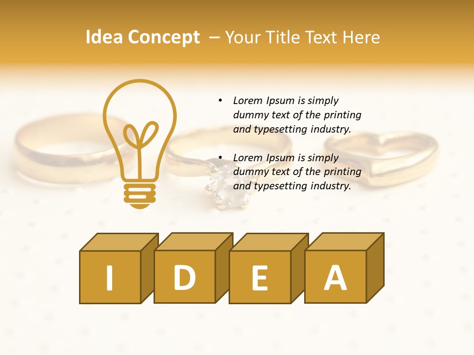 Marry Background Gold PowerPoint Template