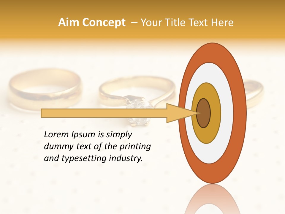 Marry Background Gold PowerPoint Template