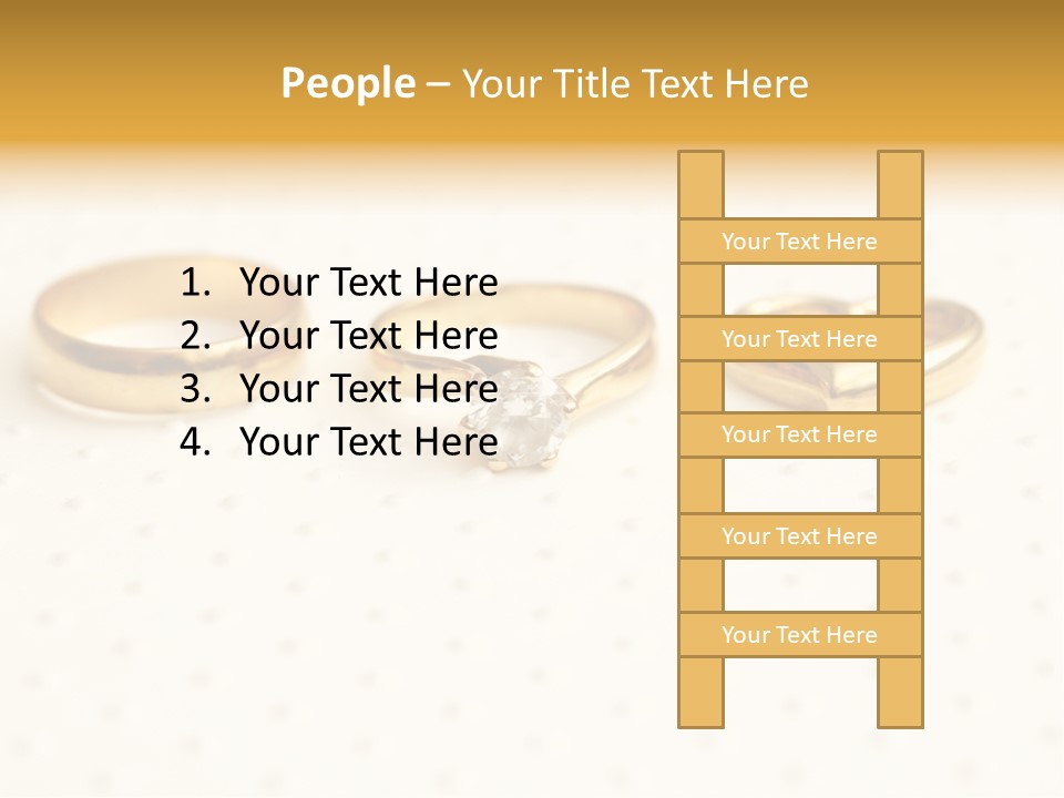 Marry Background Gold PowerPoint Template