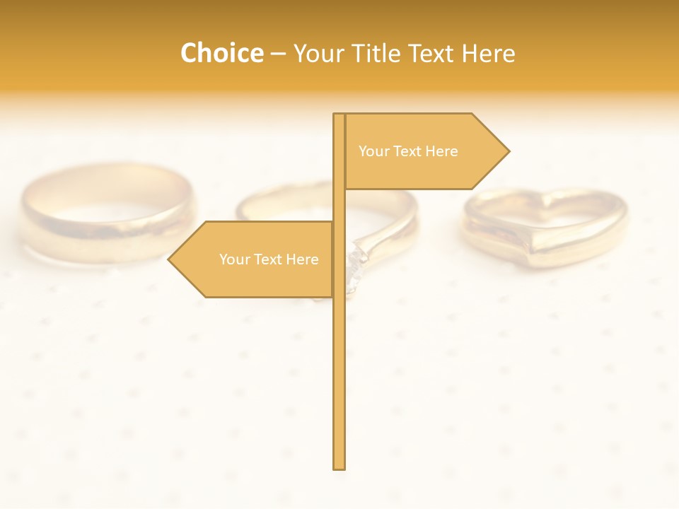 Marry Background Gold PowerPoint Template