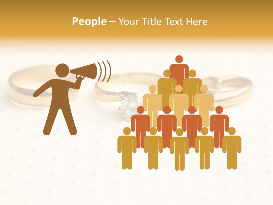 Marry Background Gold PowerPoint Template