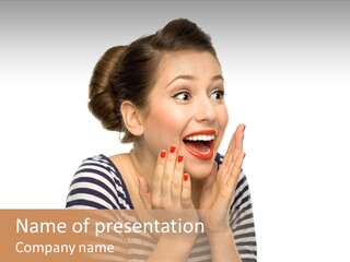 Make Up Fifties Hands PowerPoint Template