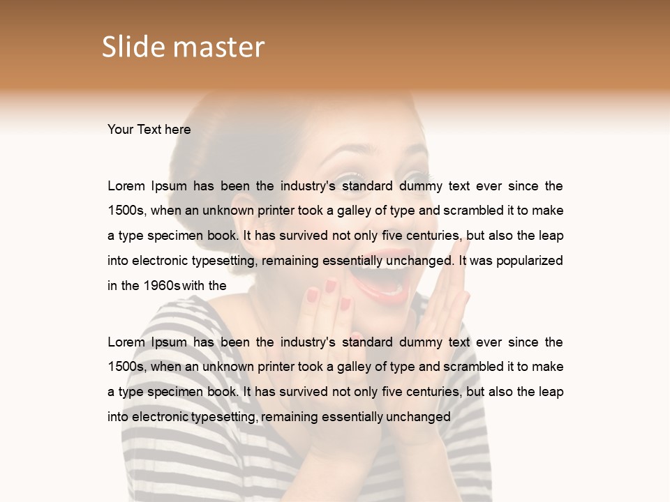 Make Up Fifties Hands PowerPoint Template