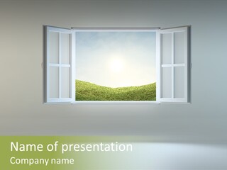 Meadow White Clouds PowerPoint Template