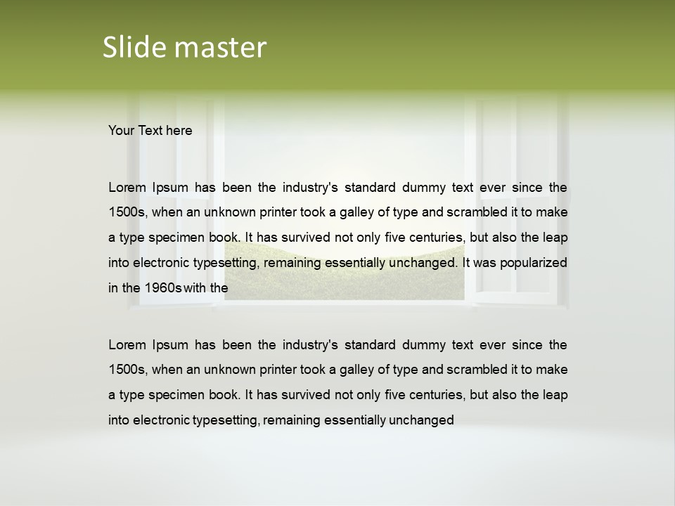 Meadow White Clouds PowerPoint Template