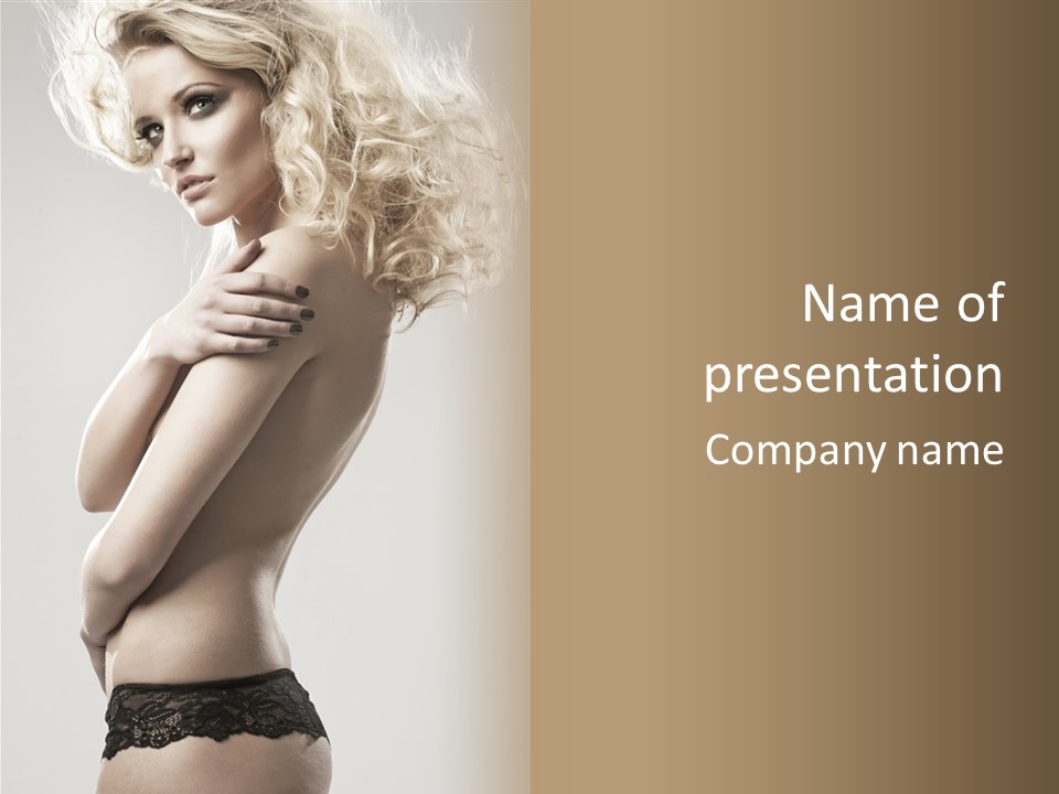 Romantic Hair Woman PowerPoint Template