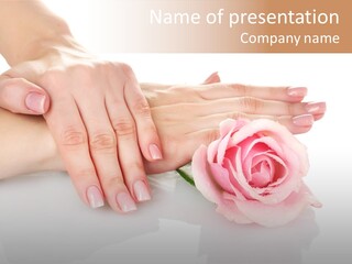 Background Hand Pink PowerPoint Template