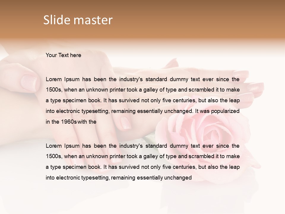 Background Hand Pink PowerPoint Template