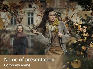 Outdoor Season Woman PowerPoint Template