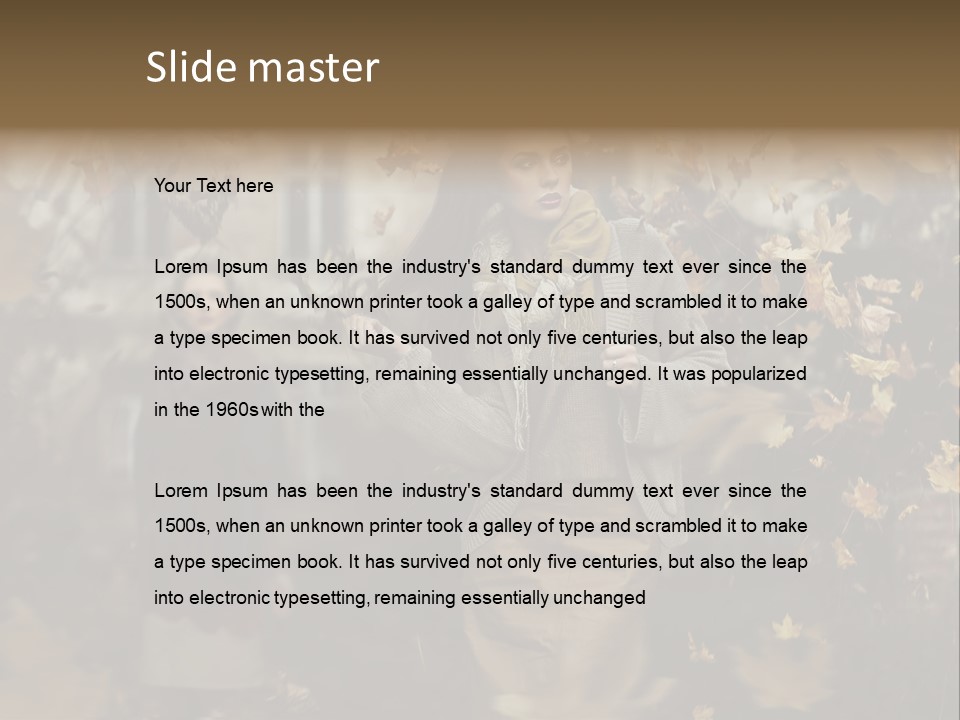 Outdoor Season Woman PowerPoint Template