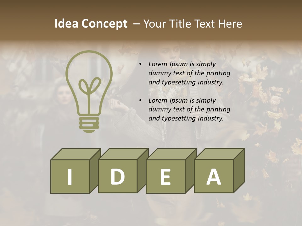 Outdoor Season Woman PowerPoint Template