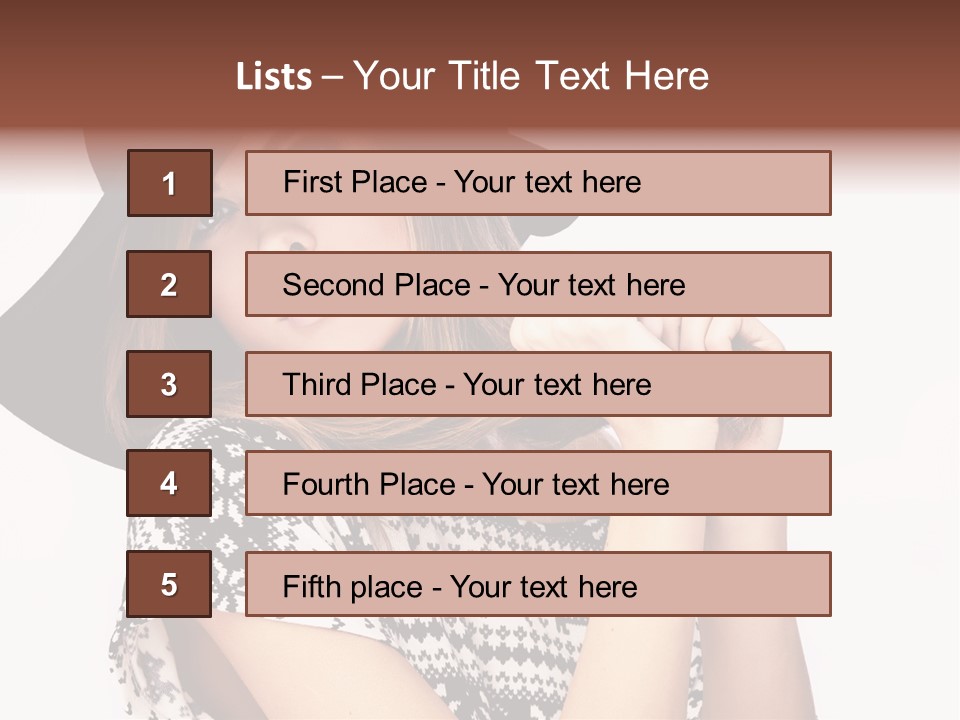 Girl Looking Stylish PowerPoint Template