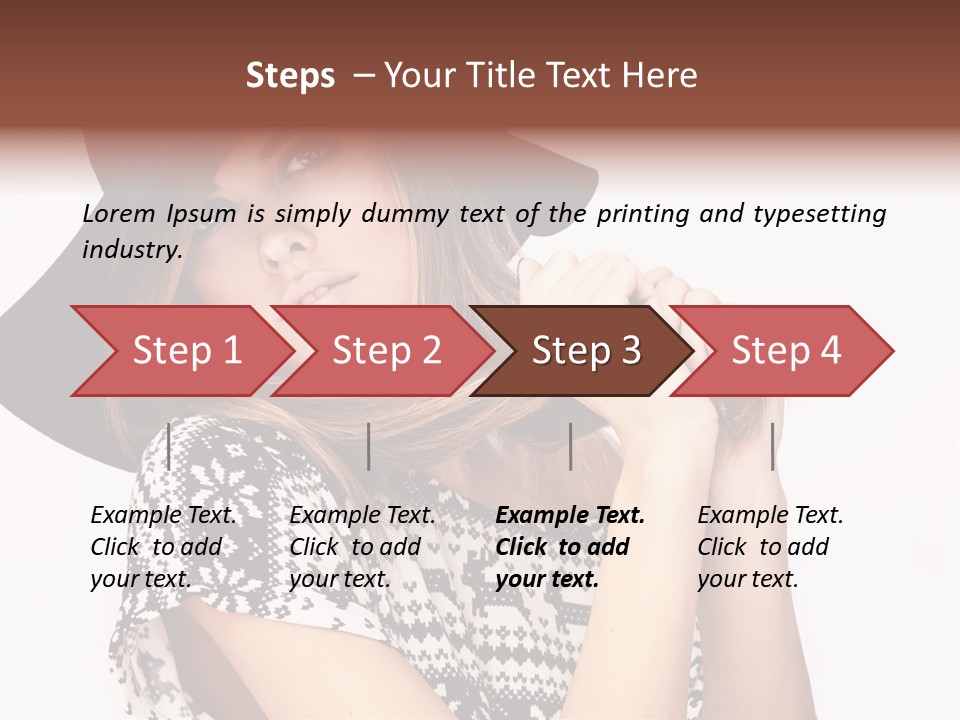 Girl Looking Stylish PowerPoint Template
