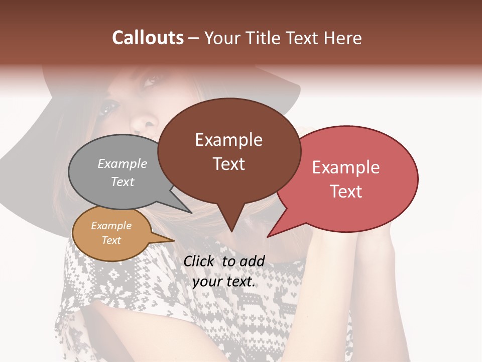 Girl Looking Stylish PowerPoint Template