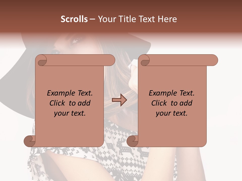 Girl Looking Stylish PowerPoint Template