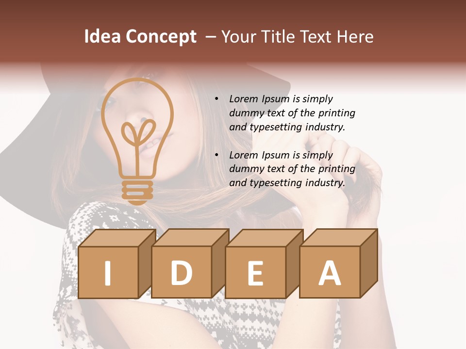 Girl Looking Stylish PowerPoint Template