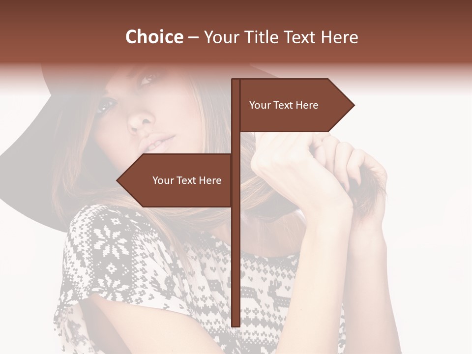 Girl Looking Stylish PowerPoint Template