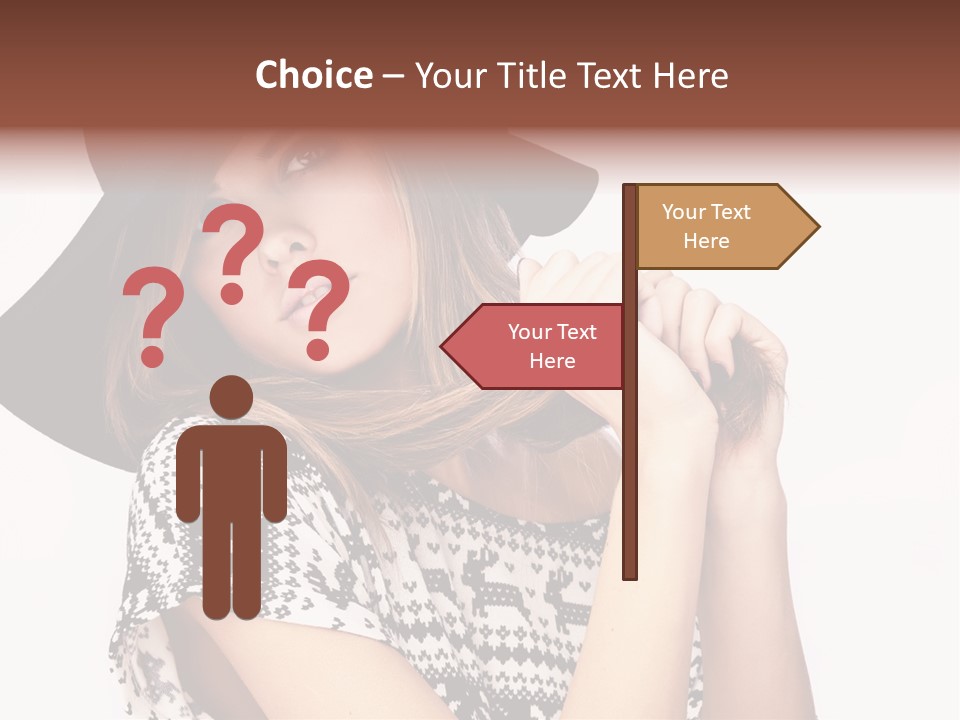 Girl Looking Stylish PowerPoint Template