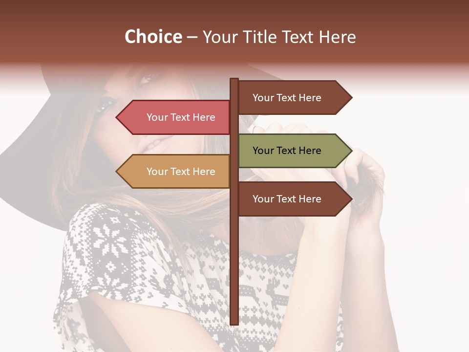 Girl Looking Stylish PowerPoint Template