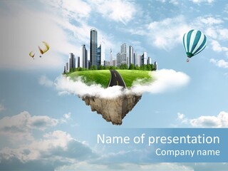 Skyscraper China Town PowerPoint Template