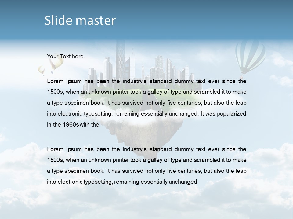 Skyscraper China Town PowerPoint Template