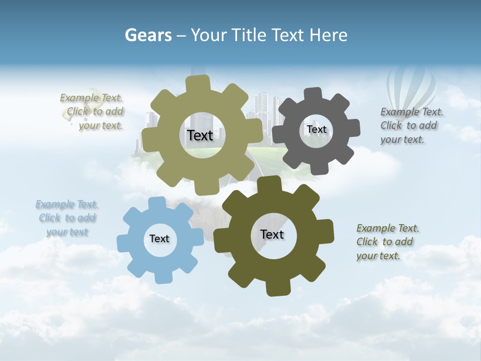 Skyscraper China Town PowerPoint Template