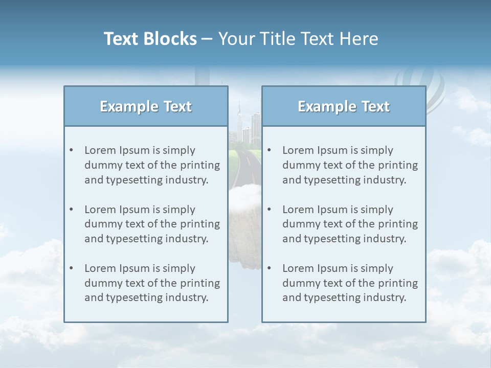 Skyscraper China Town PowerPoint Template