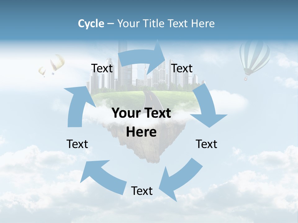 Skyscraper China Town PowerPoint Template