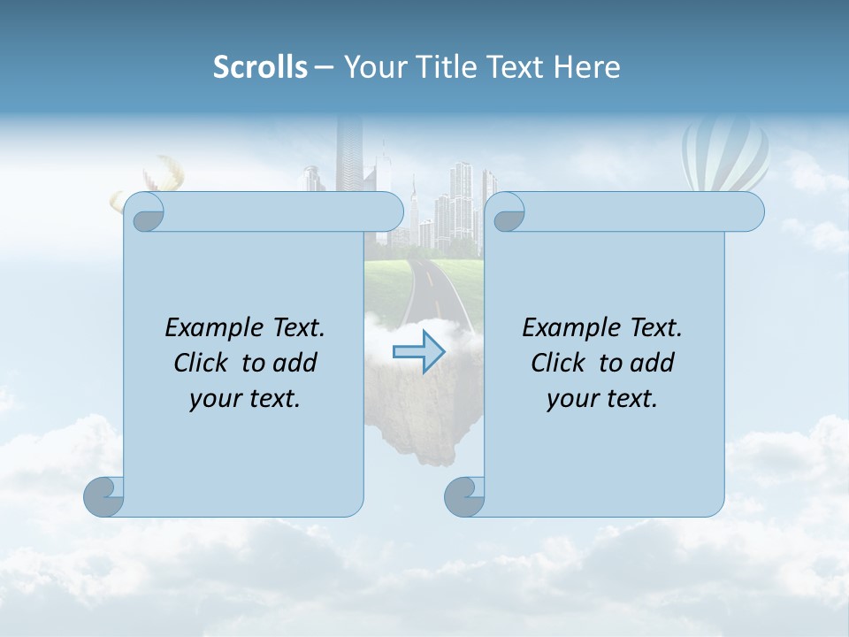 Skyscraper China Town PowerPoint Template