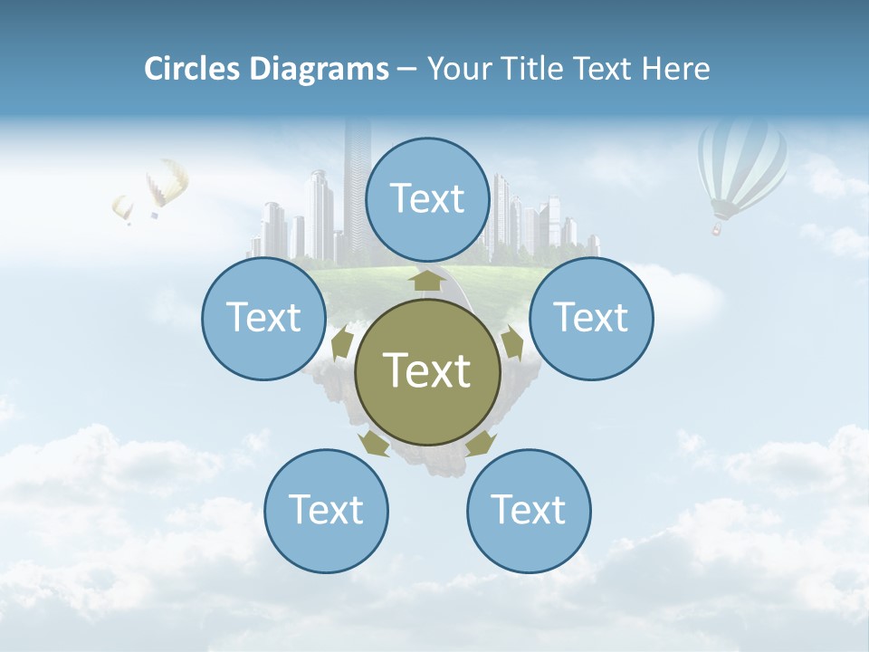 Skyscraper China Town PowerPoint Template