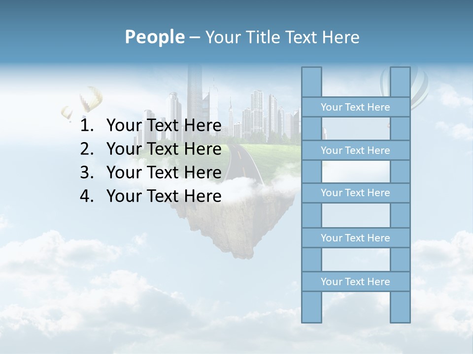 Skyscraper China Town PowerPoint Template
