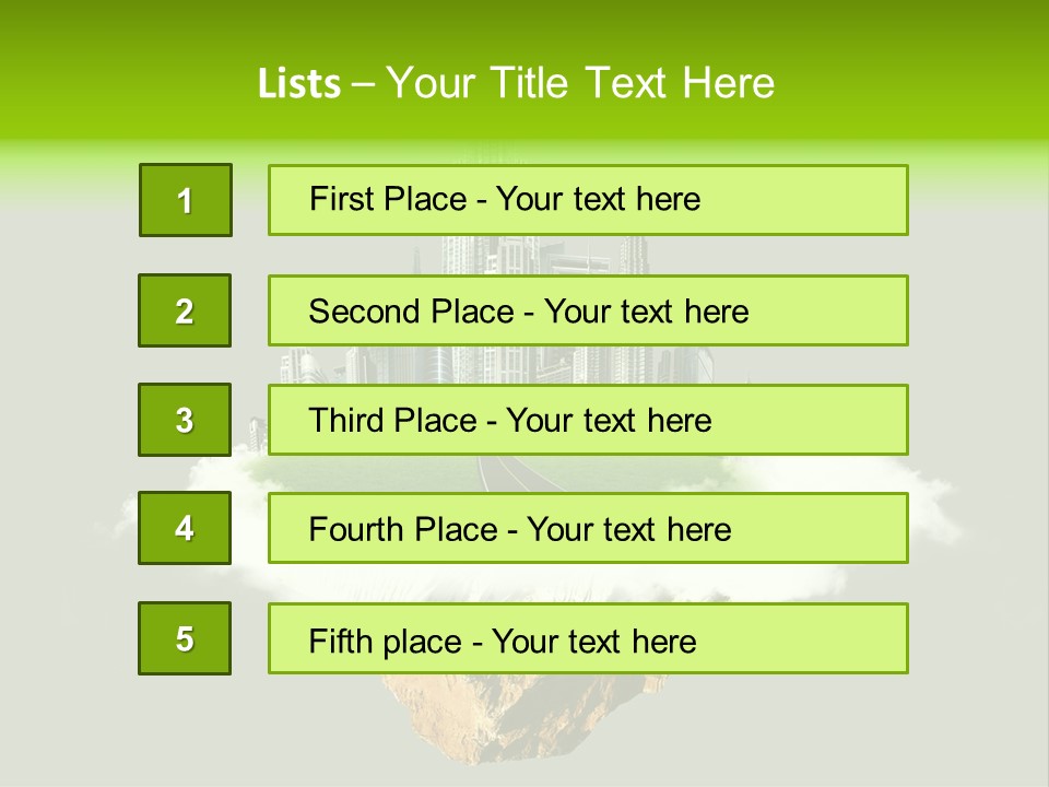 Window Building Tower PowerPoint Template