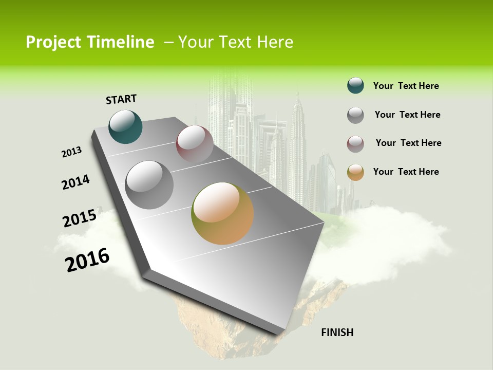 Window Building Tower PowerPoint Template