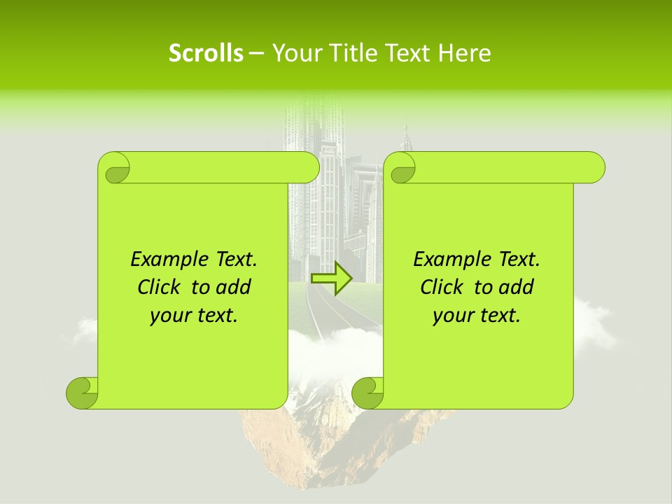 Window Building Tower PowerPoint Template