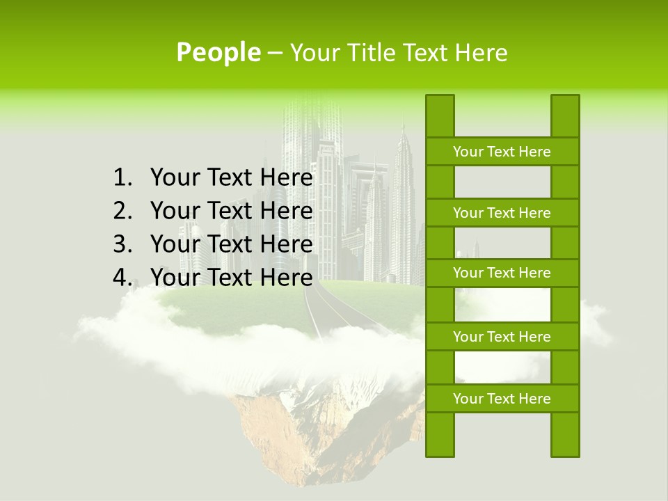 Window Building Tower PowerPoint Template