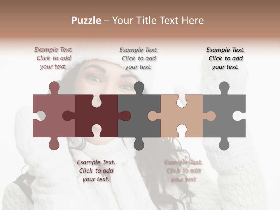 Caucasian Winter Attractive PowerPoint Template