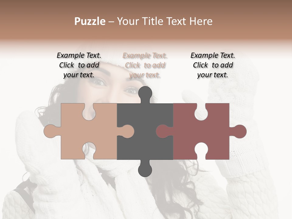 Caucasian Winter Attractive PowerPoint Template