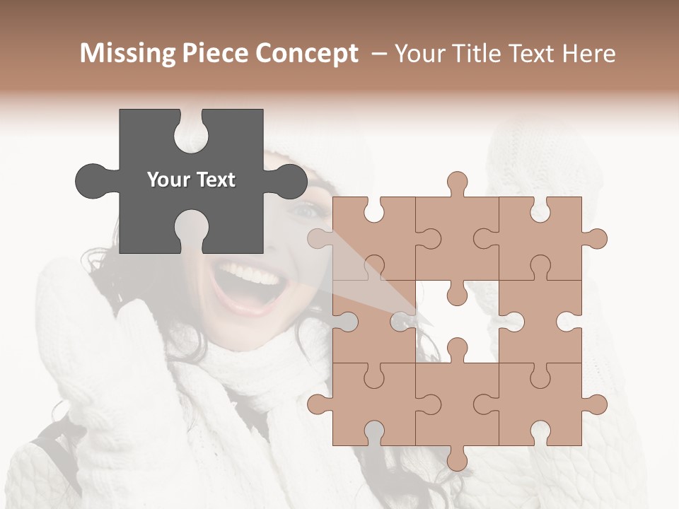Caucasian Winter Attractive PowerPoint Template