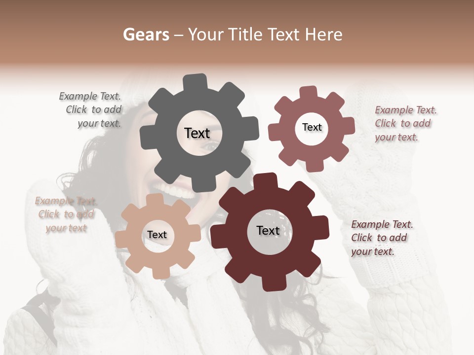 Caucasian Winter Attractive PowerPoint Template