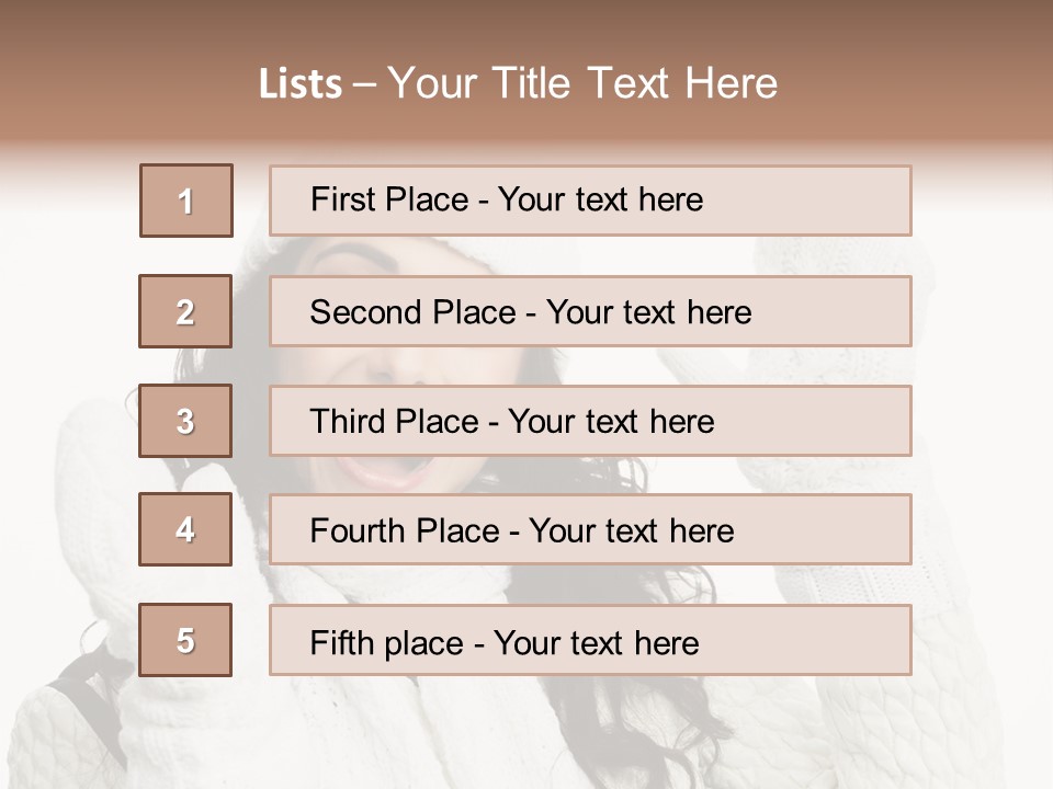 Caucasian Winter Attractive PowerPoint Template