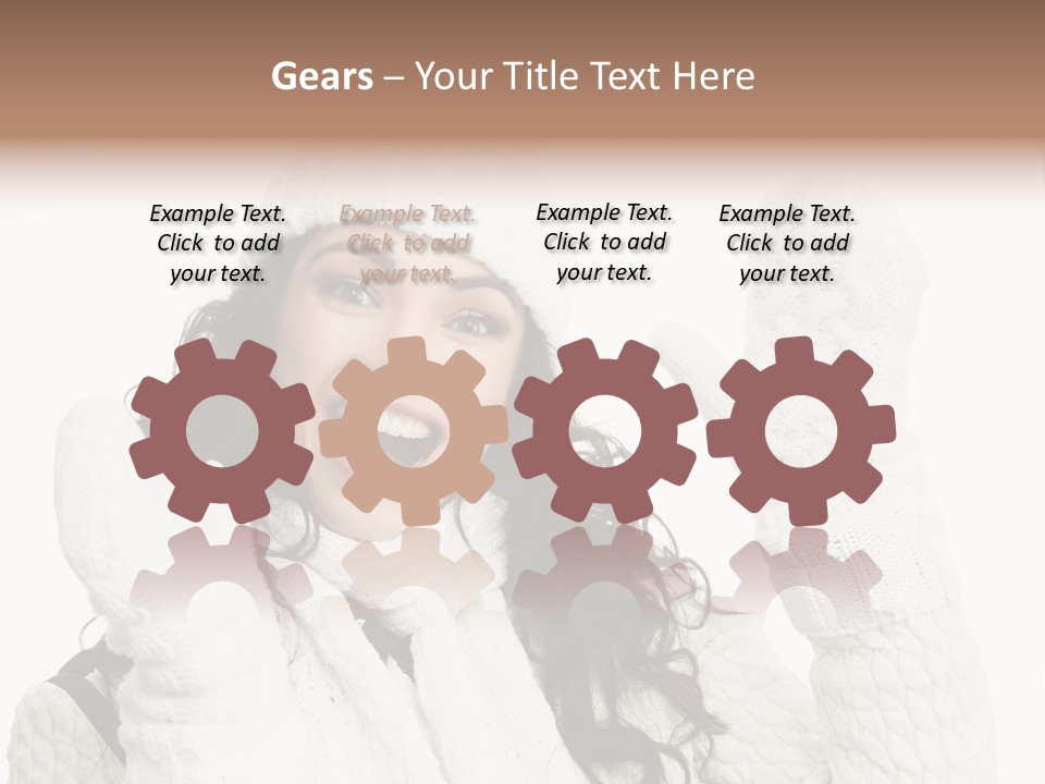 Caucasian Winter Attractive PowerPoint Template