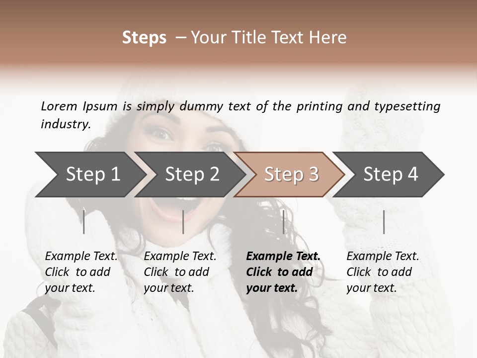 Caucasian Winter Attractive PowerPoint Template