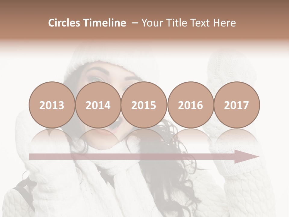 Caucasian Winter Attractive PowerPoint Template