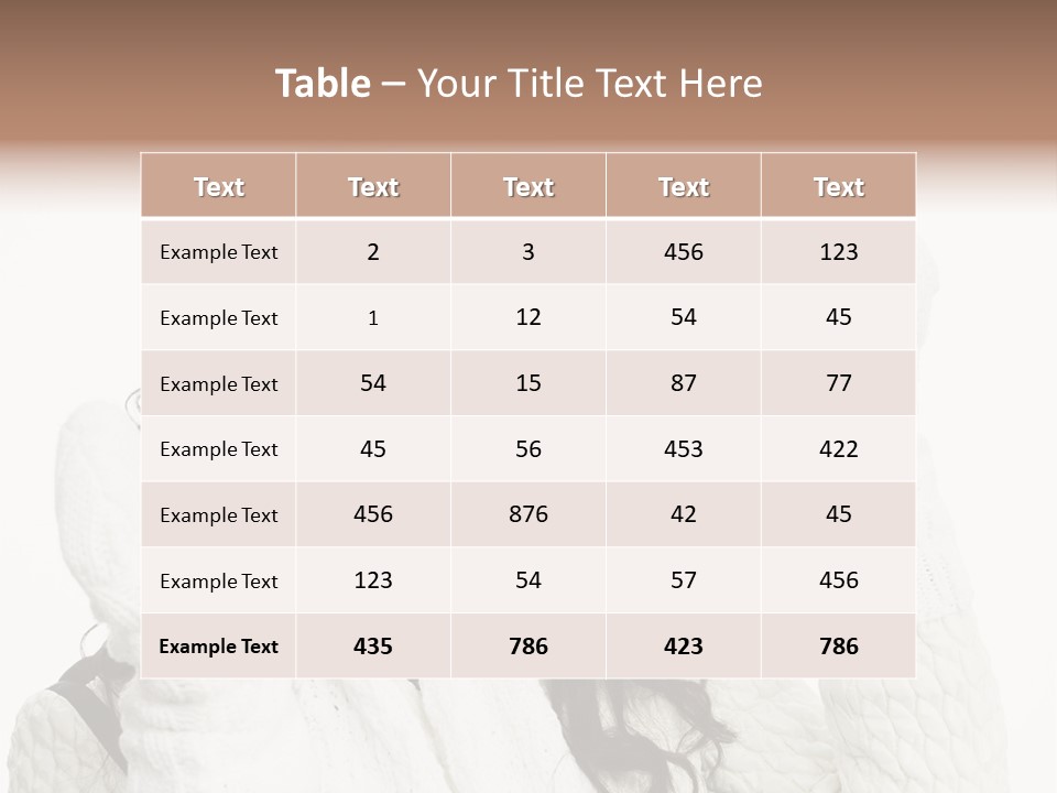 Caucasian Winter Attractive PowerPoint Template